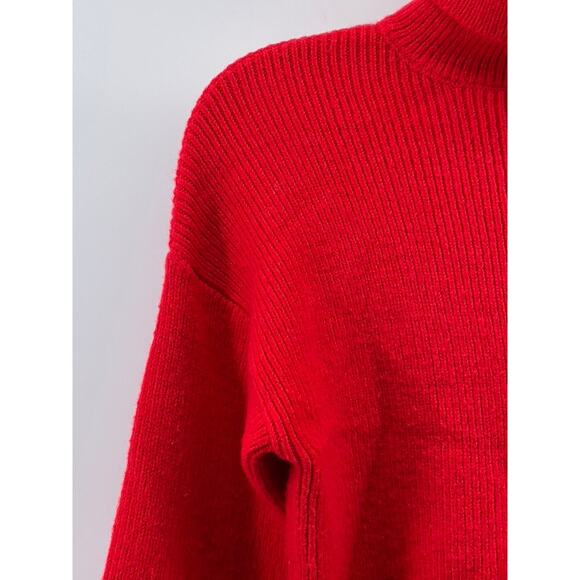 URBAN OUTFITTERS Women's Red Knit Turtleneck Long Sleeve Cropped Sweater SZ XS - Picture 3 of 10